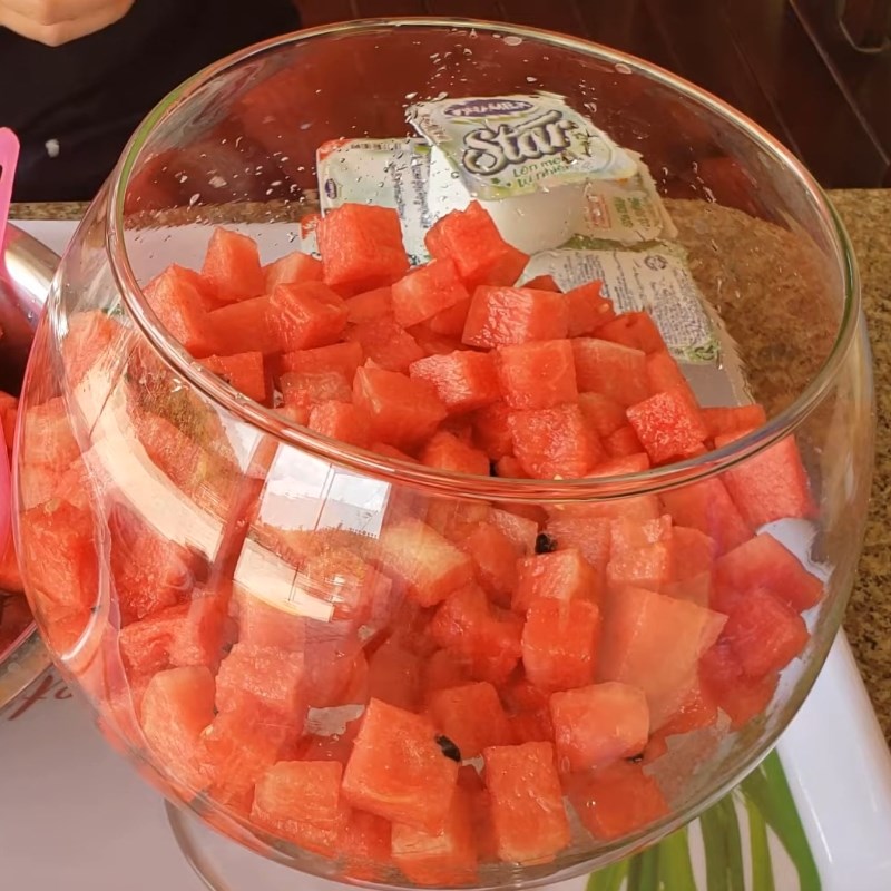 Step 2 Watermelon with yogurt Watermelon with yogurt
