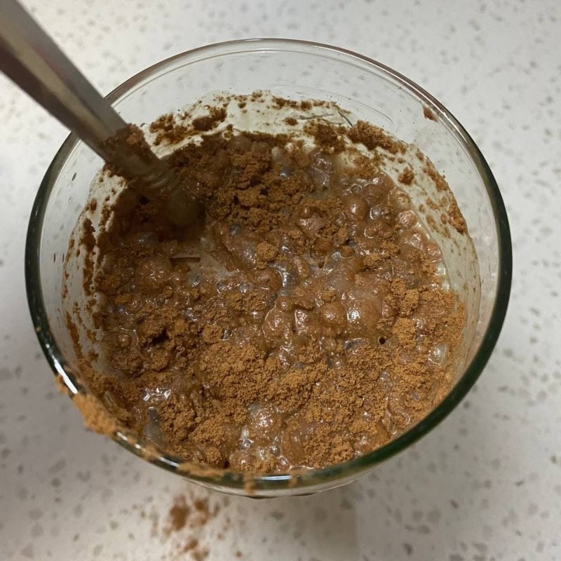 Step 2 Mash Milo powder with Coca Cola Milo mixed with Coca Cola