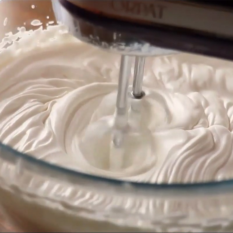 Step 3 Whip fresh cream and mix with pineapple Pineapple milk cream
