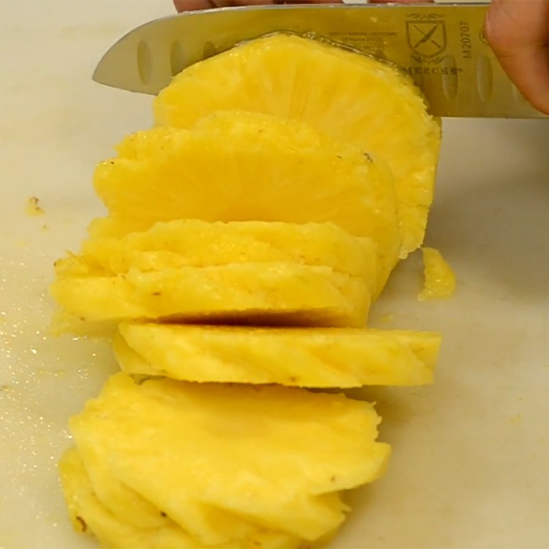 Step 1 Prepare the pineapple for Pineapple Ice Cream Bars