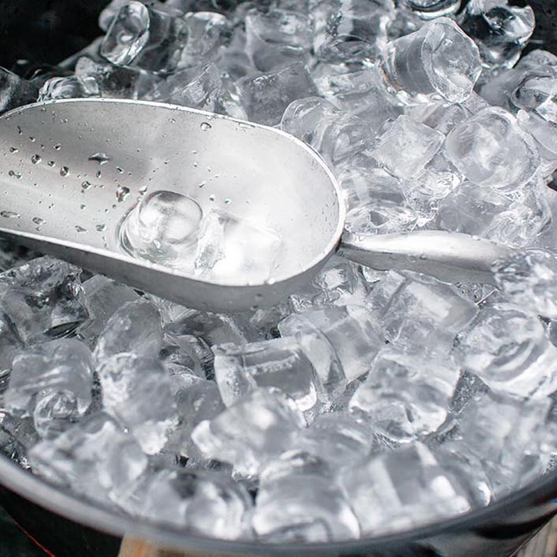 Step 1 Crush ice cubes for Vanilla Milkshake