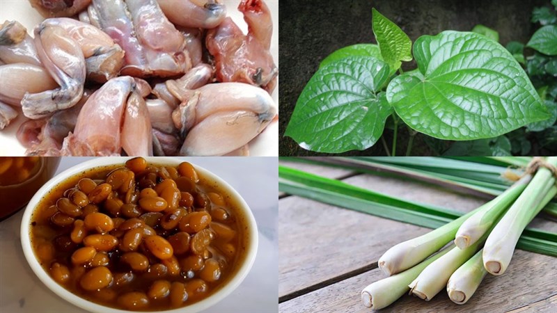 Ingredients for the dish how to make grilled frog with betel leaves