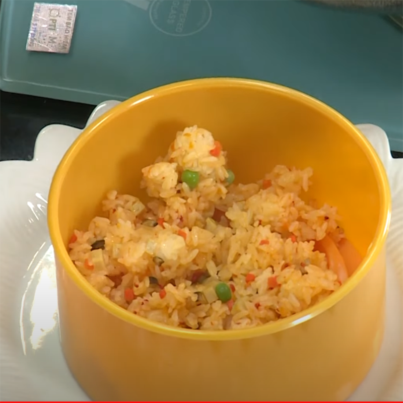 Step 4 Press into Molds Vegetarian Yangzhou Fried Rice