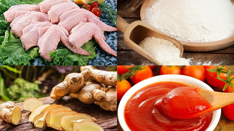 Ingredients for spicy fried chicken dish H&S