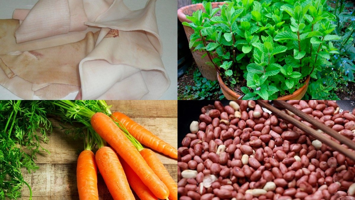Ingredients for pork skin salad