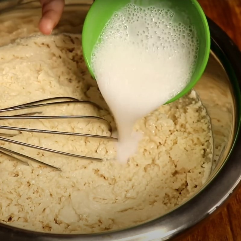 Step 4 Steaming the cake Cow cake