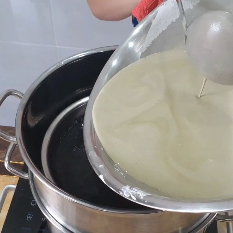 Step 3 Steam the flour Chinese Mugwort Cake
