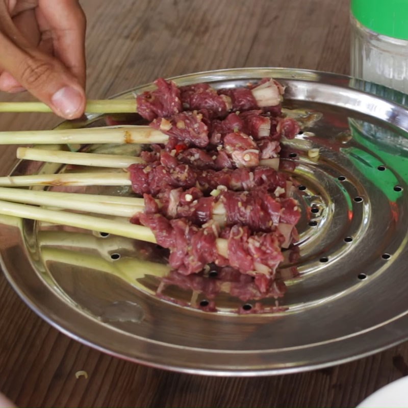 Step 3 Steam the buffalo meat Steamed buffalo meat with lemongrass