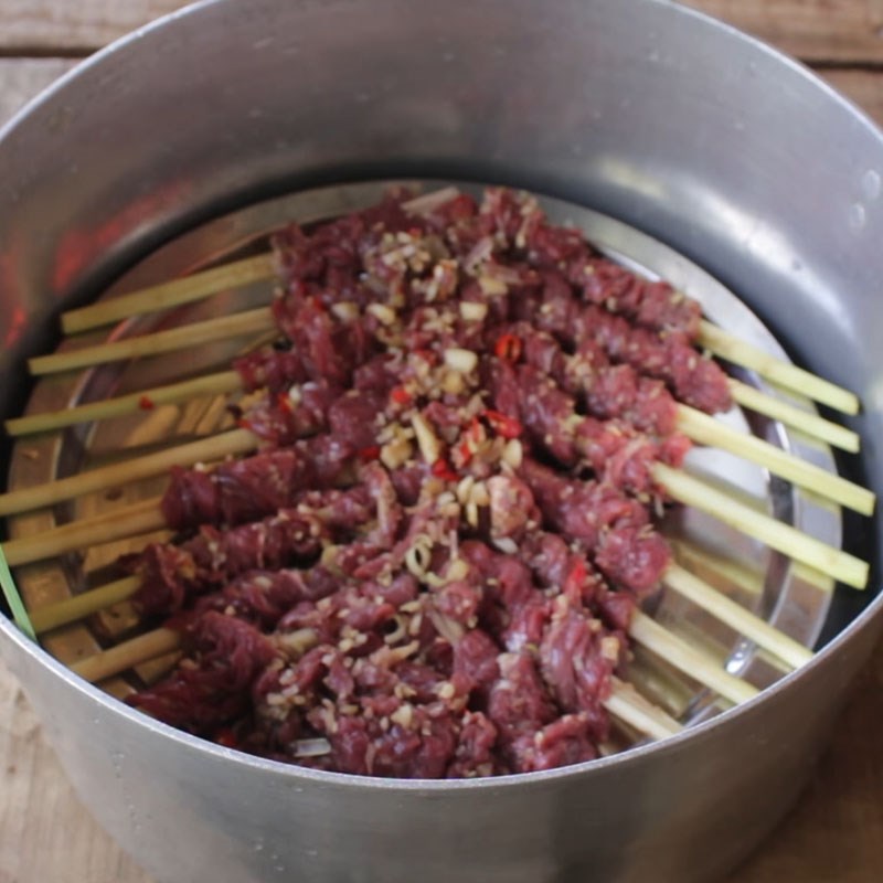 Step 3 Steam the buffalo meat Steamed buffalo meat with lemongrass