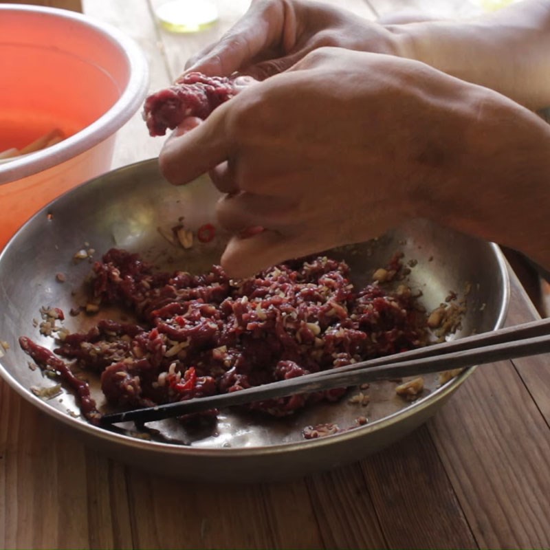 Step 3 Steam the buffalo meat Steamed buffalo meat with lemongrass
