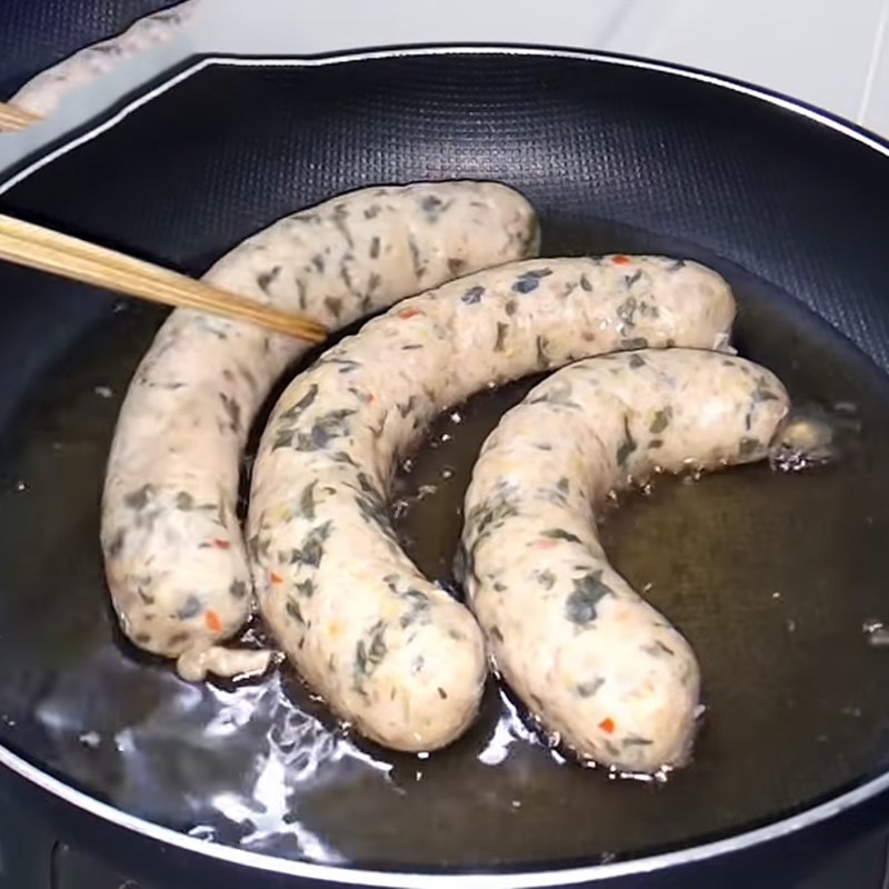 Step 5 Steamed and Crispy Fried Pork Sausage Fried Pork Sausage with Lemongrass and Chili