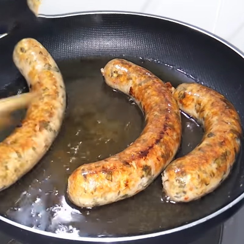 Step 5 Steamed and Crispy Fried Pork Sausage Fried Pork Sausage with Lemongrass and Chili