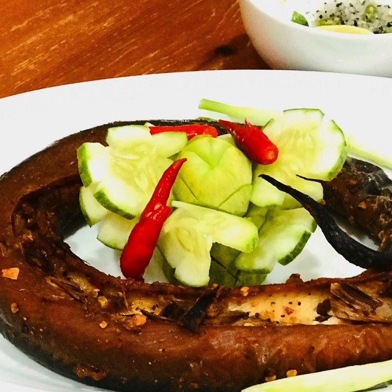 Step 5 Completion Grilled eel with salt and chili