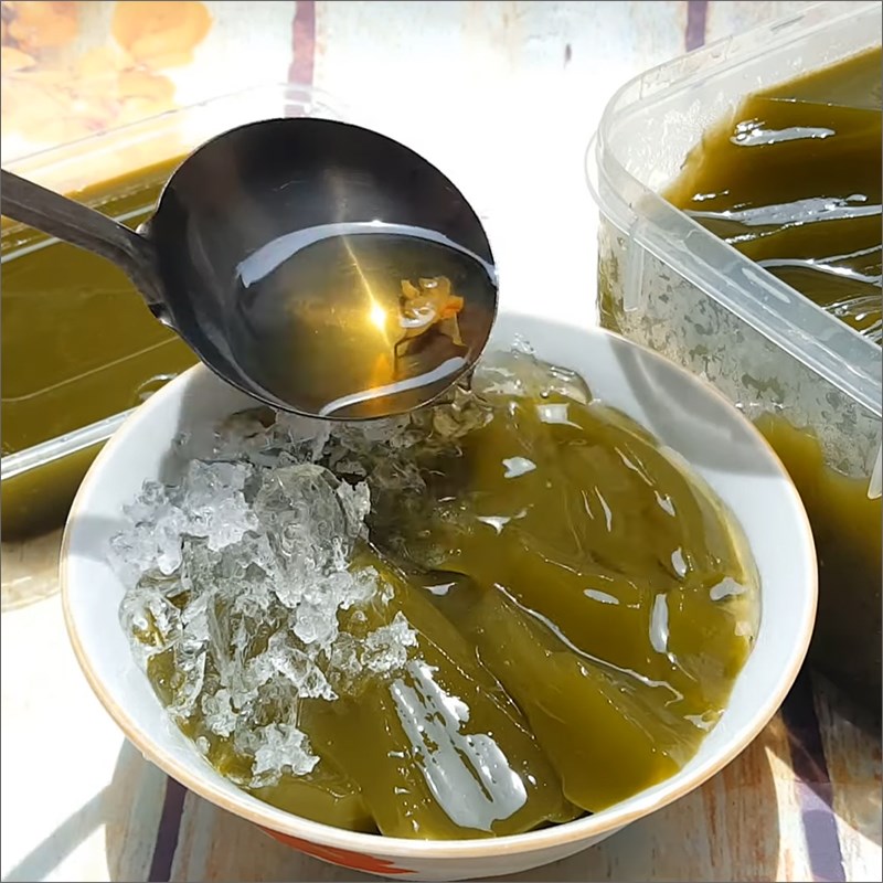 Step 5 Completion of grass jelly made from grass leaves