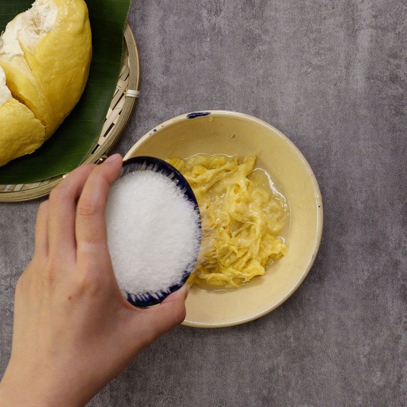 Step 4 Completion Sticky Rice Durian with Mung Beans
