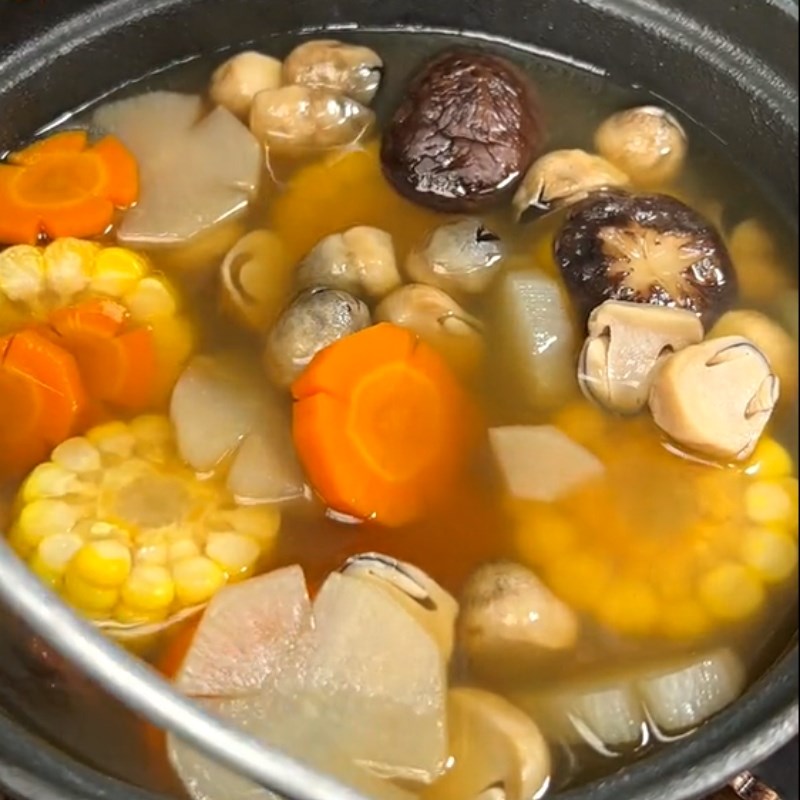 Step 3 Completion of vegetable and sugarcane hotpot