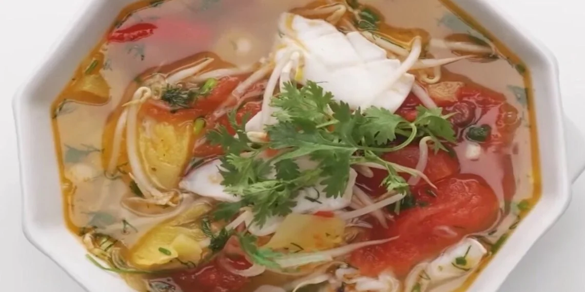 how to cook sweet sour pork soup with delicious fragrant coconut juice 13842