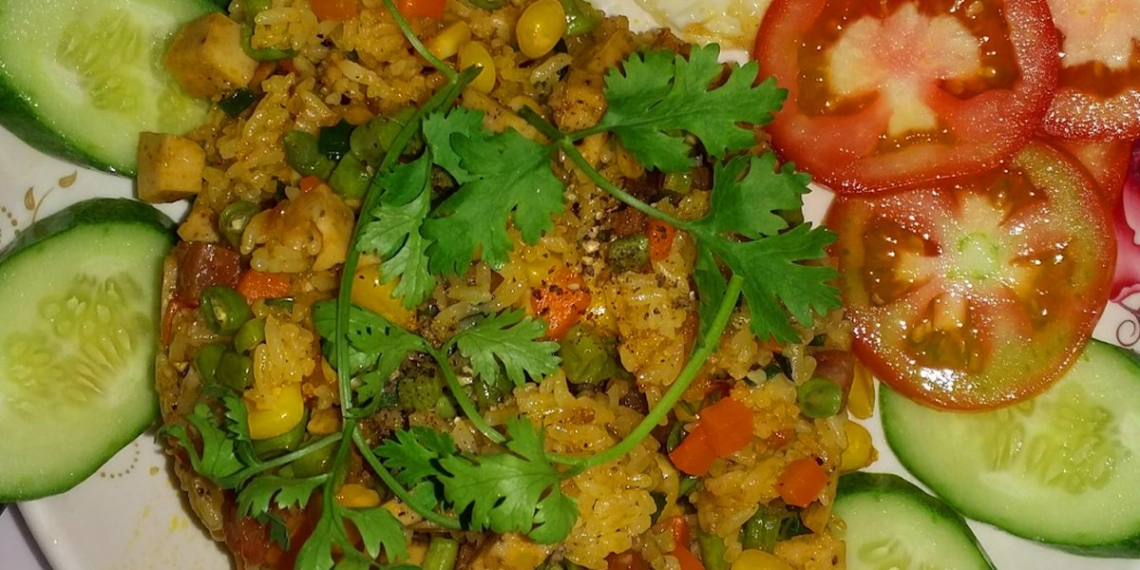 how to make fried rice with scented sweet potato delicious and addictive 05679