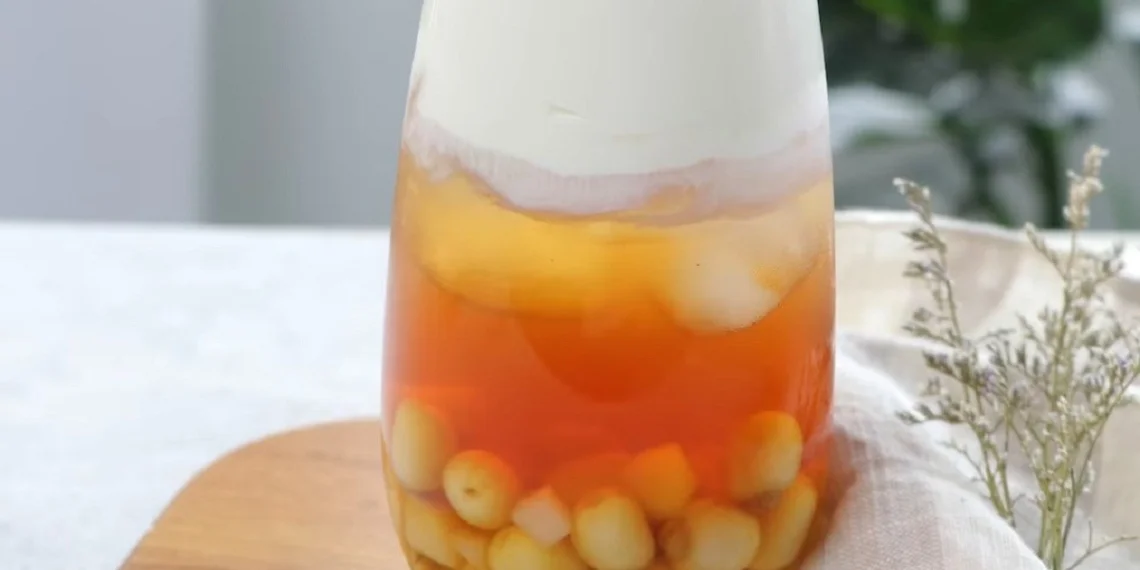 how to make golden lotus tea cool refreshing for tet holiday 06150