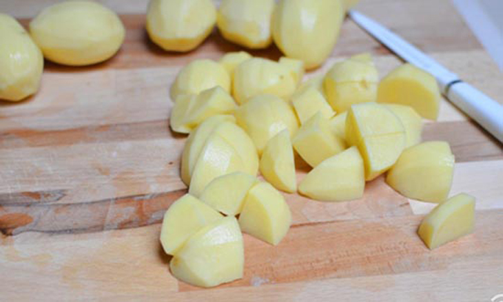 Step 2 Prepare vegetables for duck curry