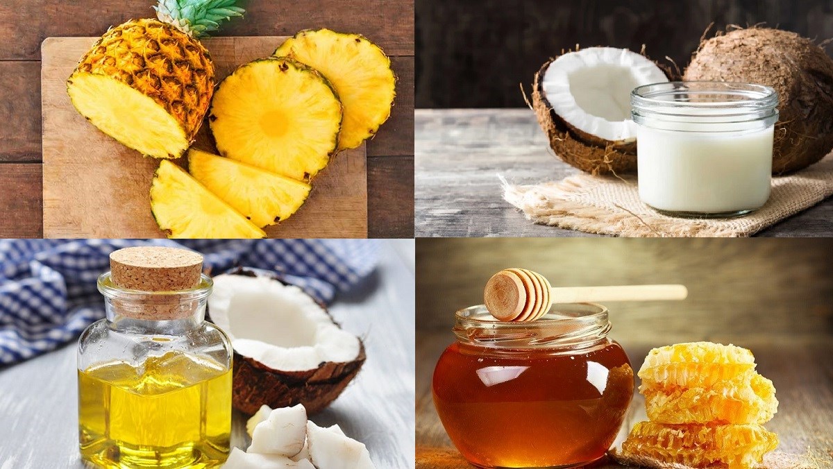Ingredients for pineapple ice cream