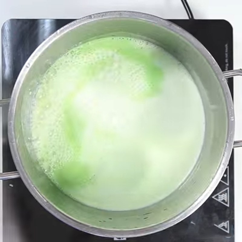 Step 2 Making yogurt mixture Pandan yogurt