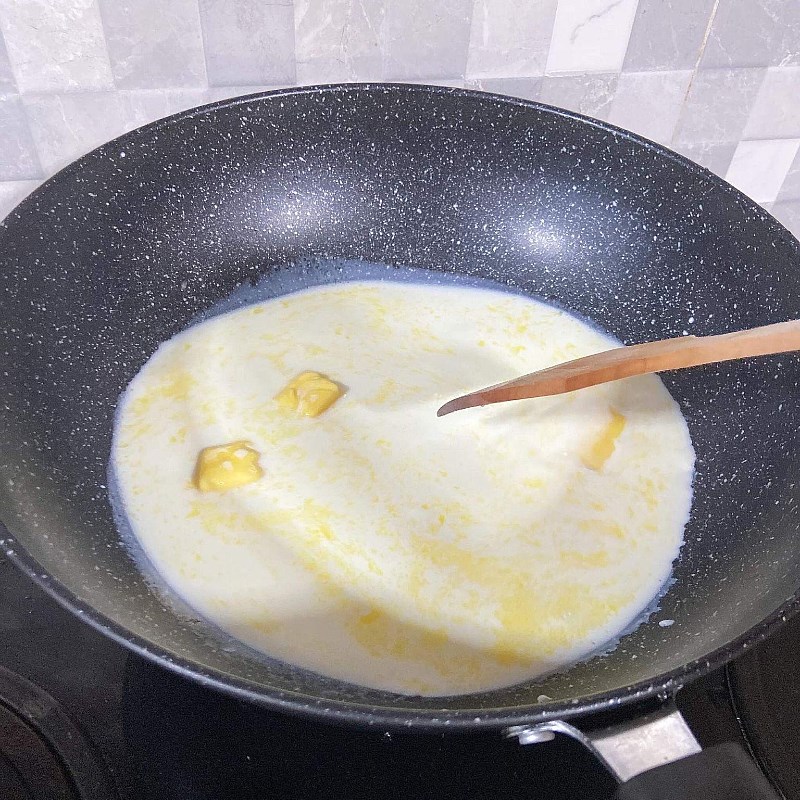 Step 1 Make the filling for Chocolate Milk Egg Bread