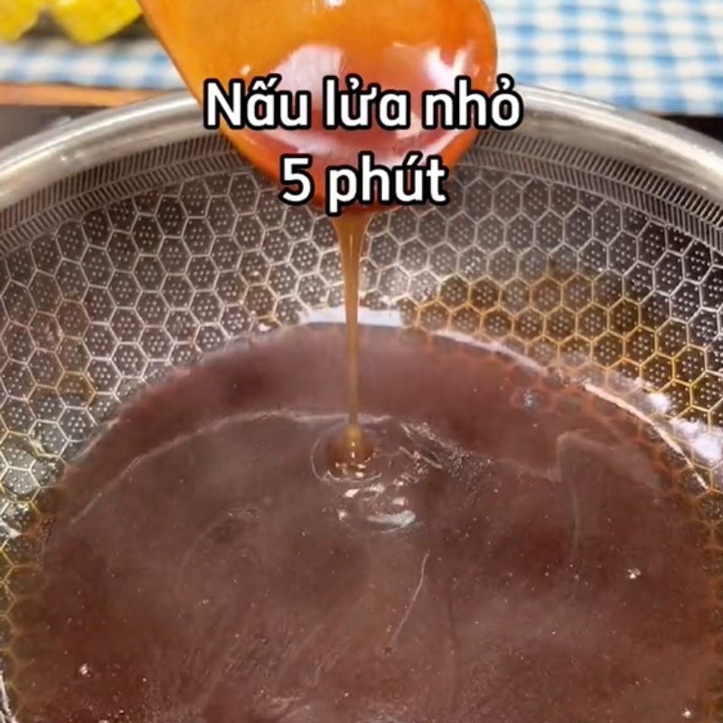 Step 4 Making the sauce Seaweed chicken rolls (Recipe shared from Tiktok Into the kitchen with TasteVN)