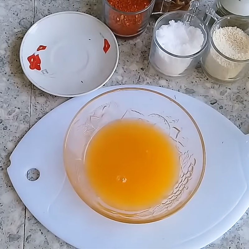 Step 7 Make the orange sauce Fish balls with orange sauce