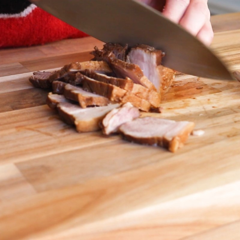 Step 4 Making char siu pork for Tsukemen ramen