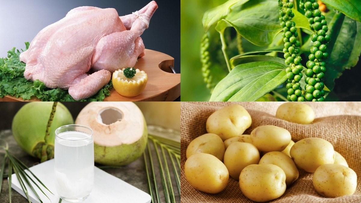 Ingredients for green pepper chicken hot pot dish