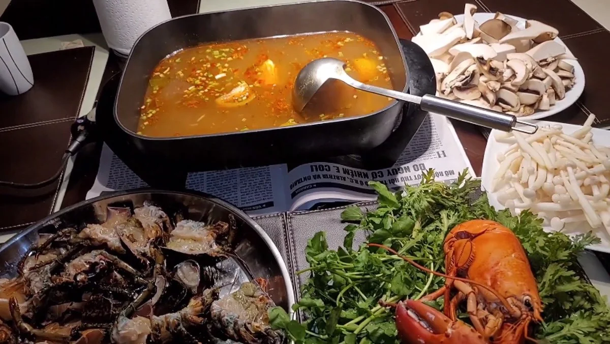 Lobster and Mushroom Hot Pot
