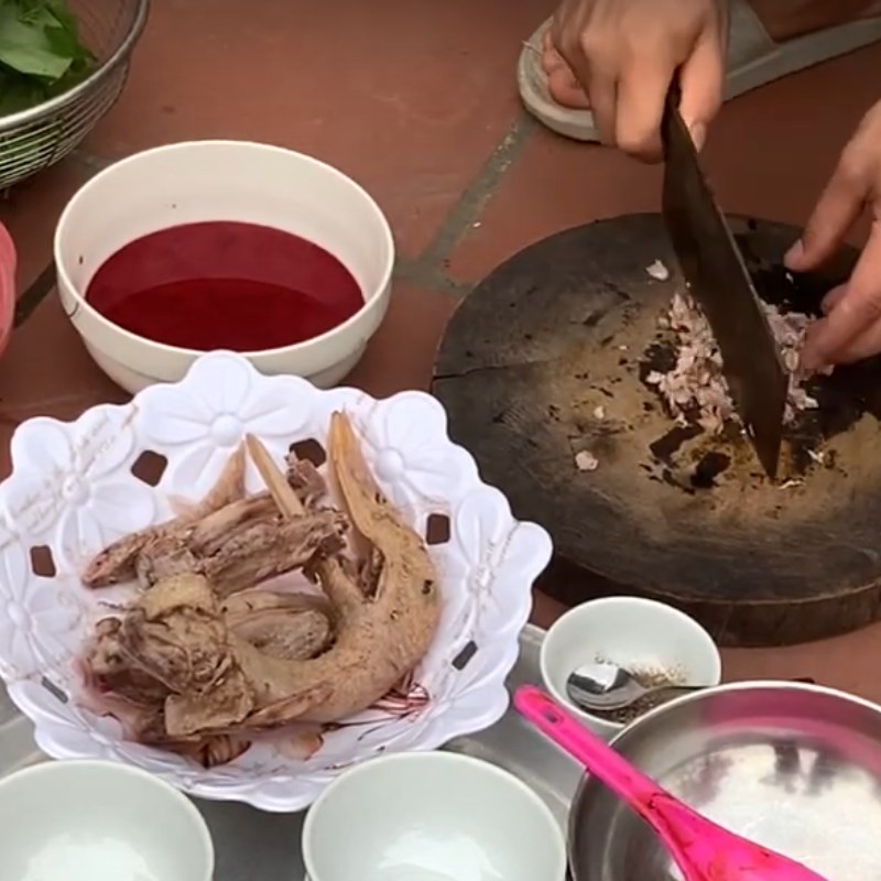 Step 2 Boil duck meat Duck blood pudding