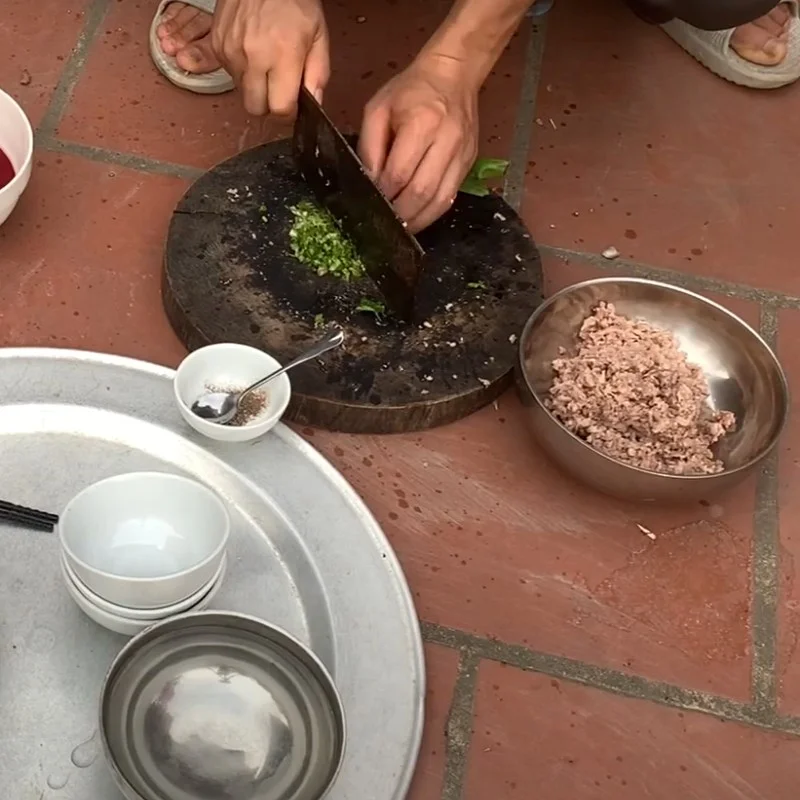 Step 2 Boil duck meat Duck blood pudding