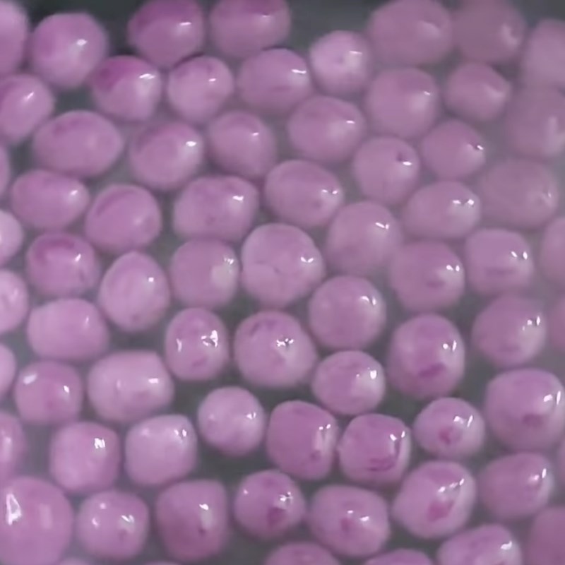 Step 4 Boil the tapioca pearls Purple sweet potato pearls
