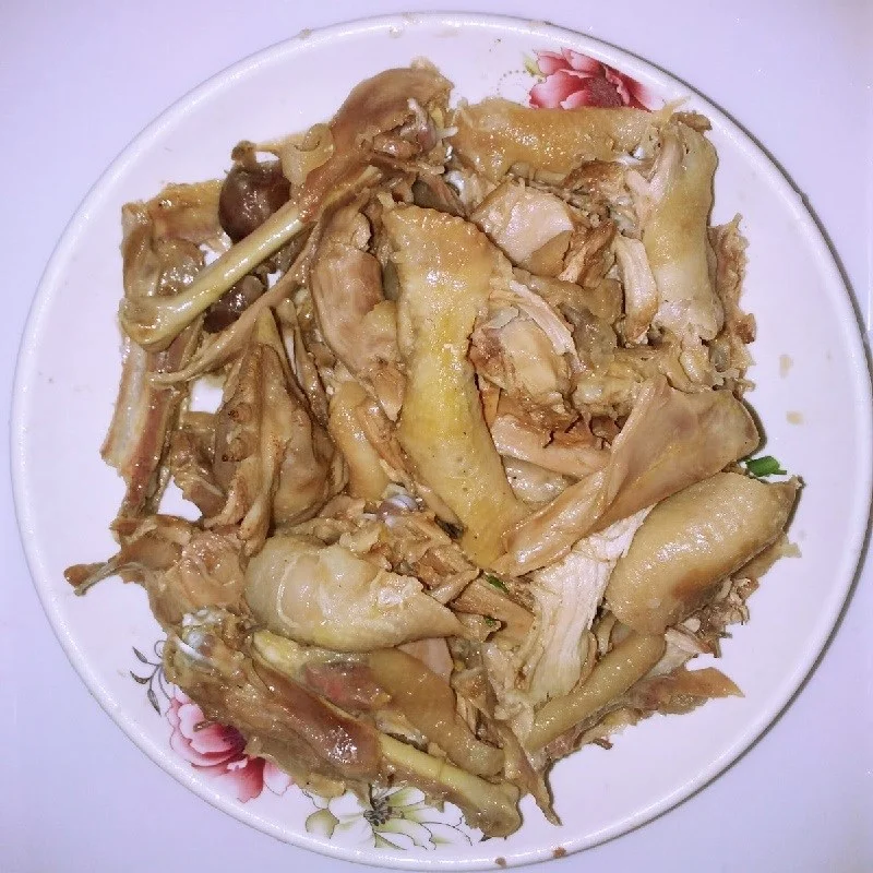 Step 2 Boil and shred chicken for Chicken Salad with Mop vegetables