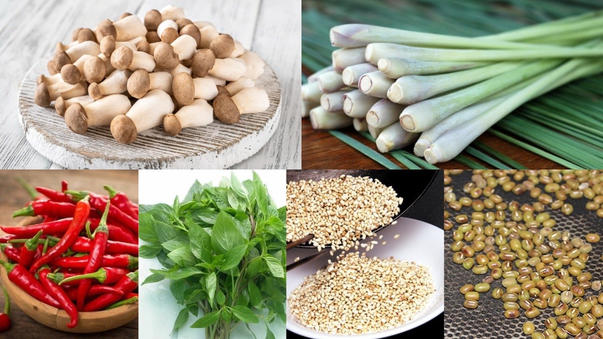 Ingredients for the recipe of salted chicken thigh mushrooms