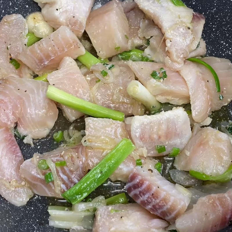 Step 4 Cooking bánh canh Fish bánh canh
