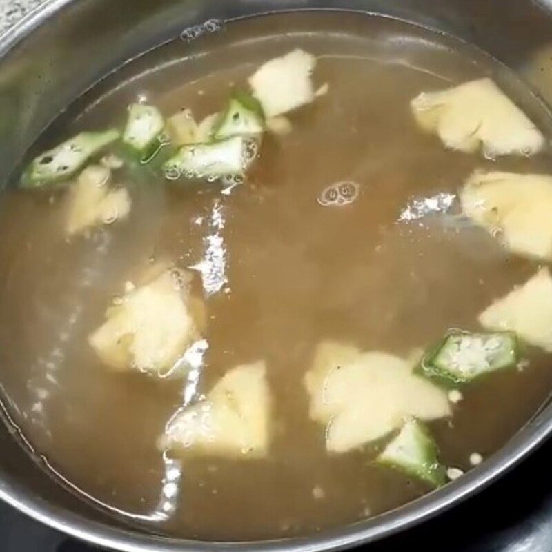 Step 3 Cooking soup Pork offal soup with blood