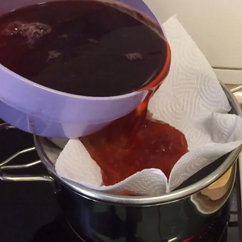 Step 2 Cook strawberry water Strawberry syrup