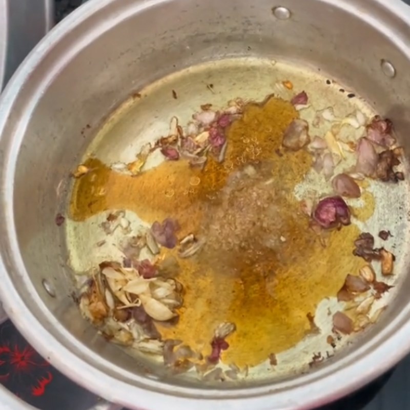 Step 3 Cook the broth for Bún rạm