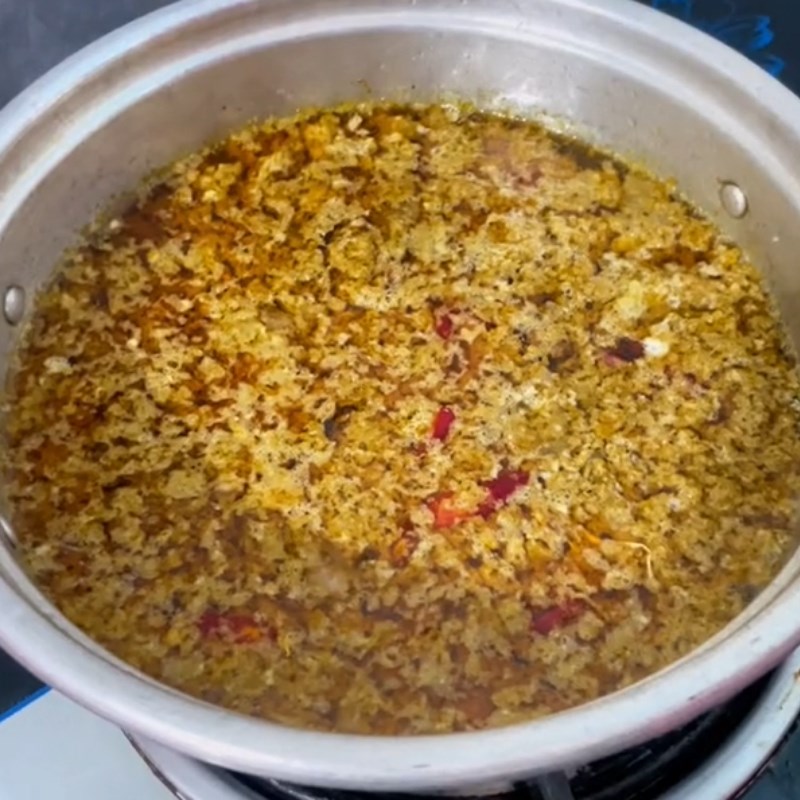 Step 3 Cook the broth for Bún rạm