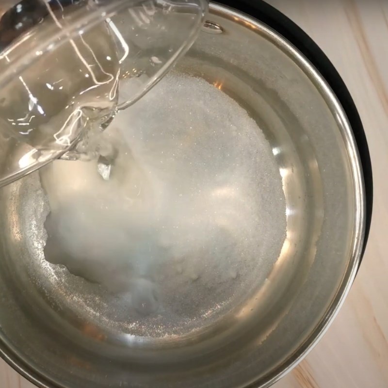 Step 2 Prepare the syrup for Steamed Pumpkin Cake