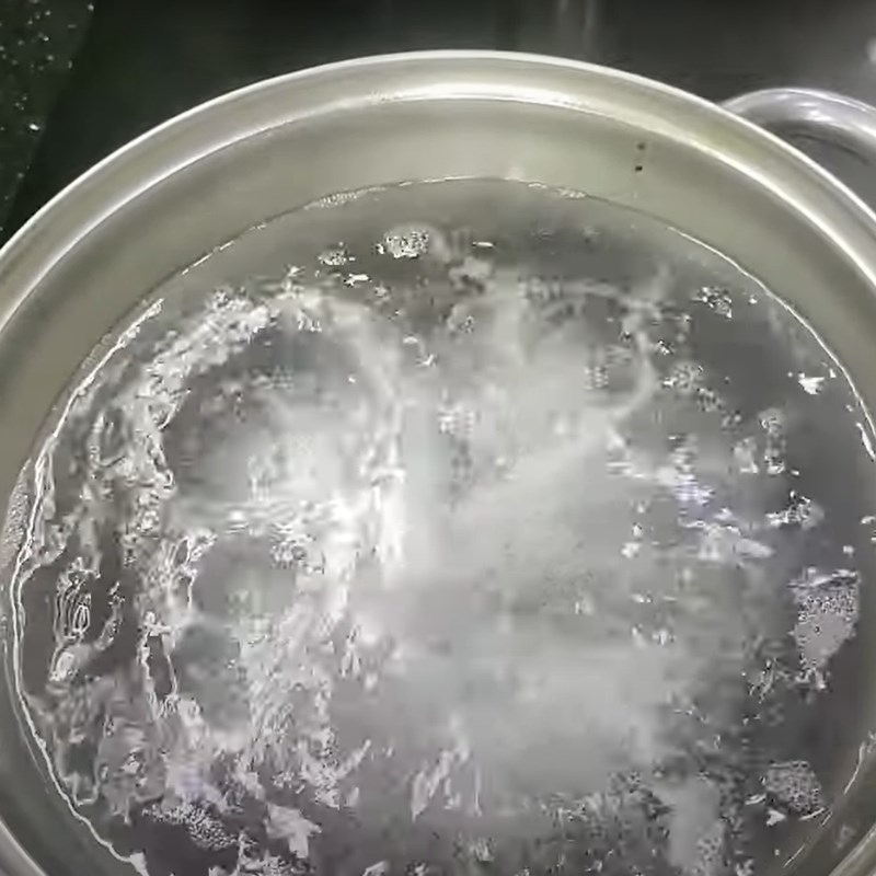 Step 2 Cook the salted water for cassava leaves
