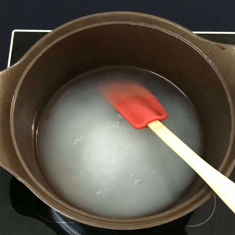 Step 2 Cook coconut milk jelly water Milk tea jelly