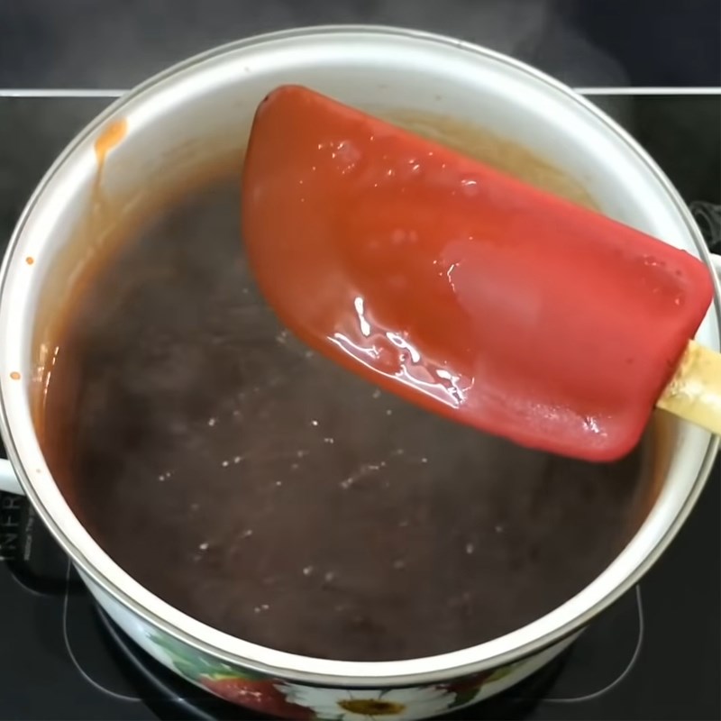 Step 3 Cook tea jelly water Milk tea jelly