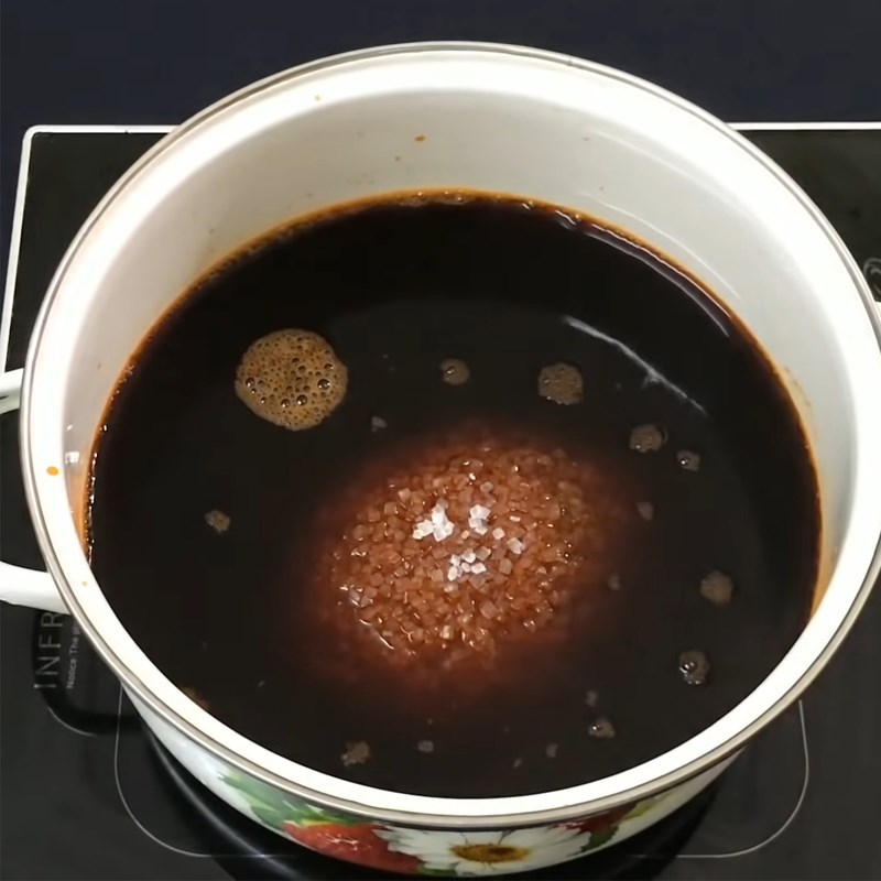 Step 3 Cook tea jelly water Milk tea jelly