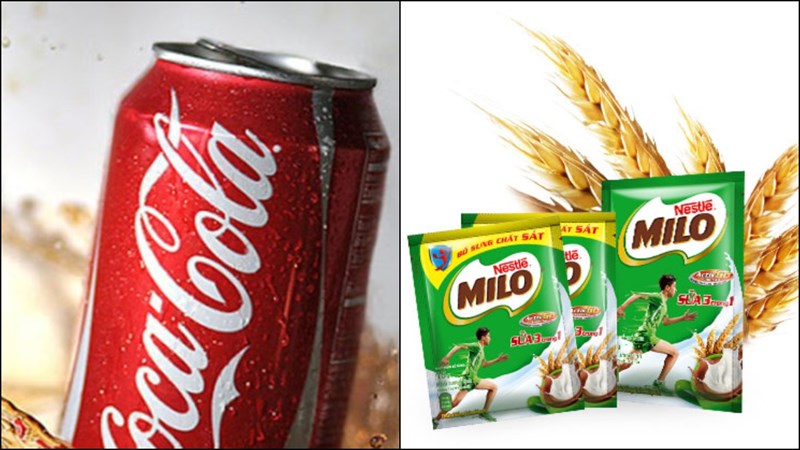 Ingredients for the drink mixing Milo with Coca Cola