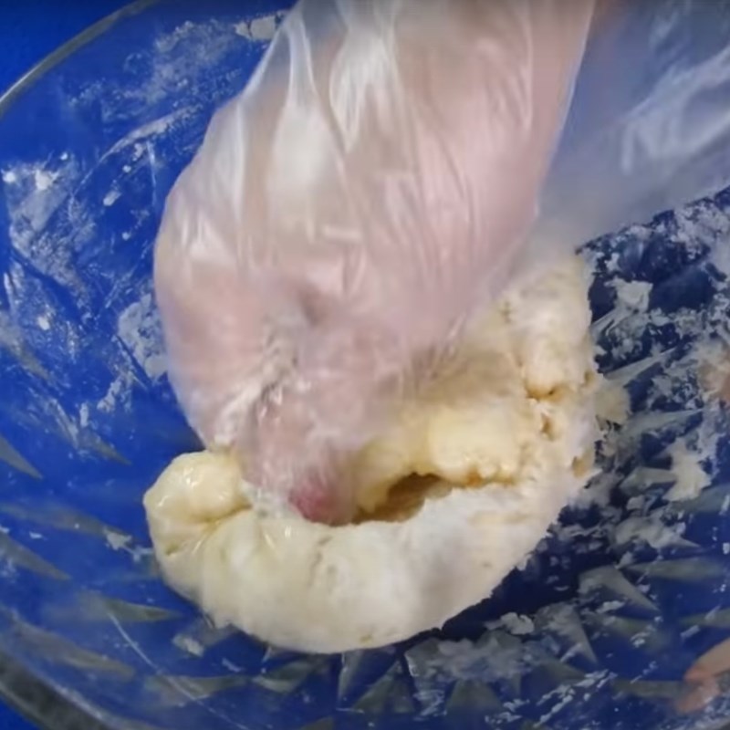 Step 3 Kneading and proofing dough for Fried Cheese-Stuffed Shrimp