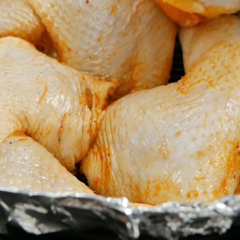 Step 5 Roast the chicken Chicken noodle roasted with an air fryer